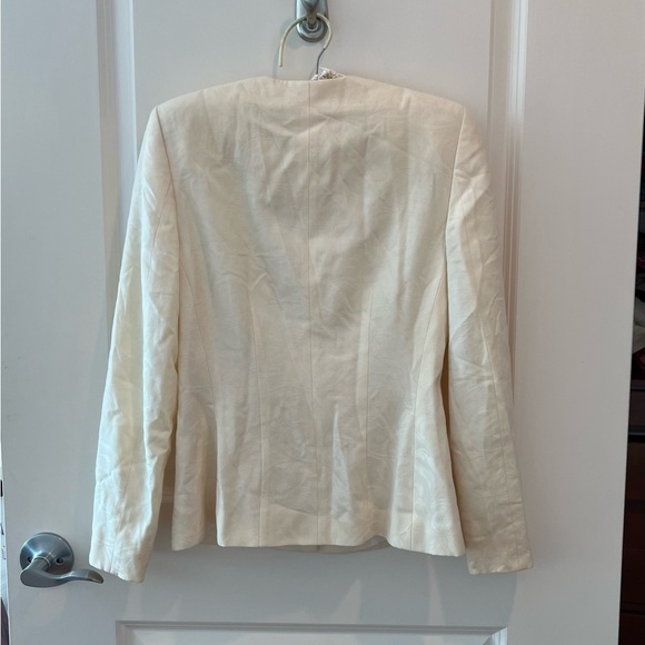 Escada Women's Jacket Size:34 In Cream Yellow - Picture 9 of 16